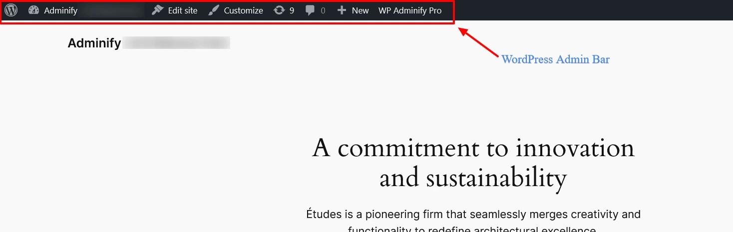 WordPress Admin Bar