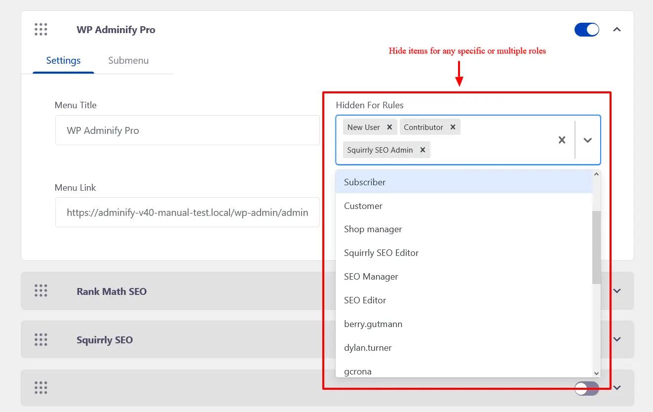 Role based access