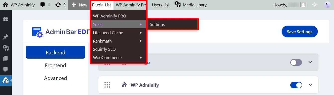 Create sub menus