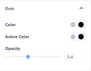 Dots style options